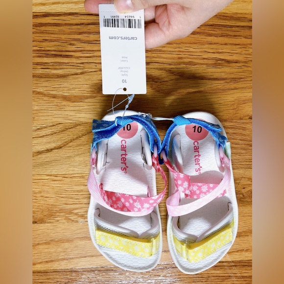 NWT Carter’s sandals Girl Size 10 - Picture 2 of 2